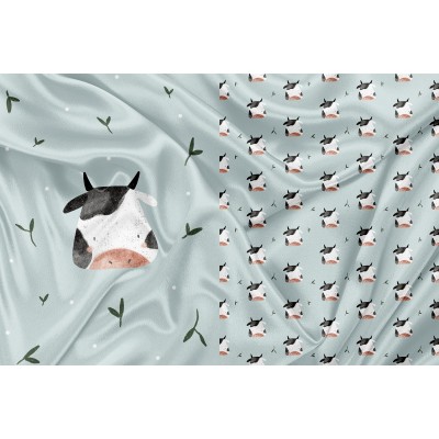 Minky Cuddle Pannel Petite vache  - PRINT IN QUEBEC IN OUR WORKSHOP